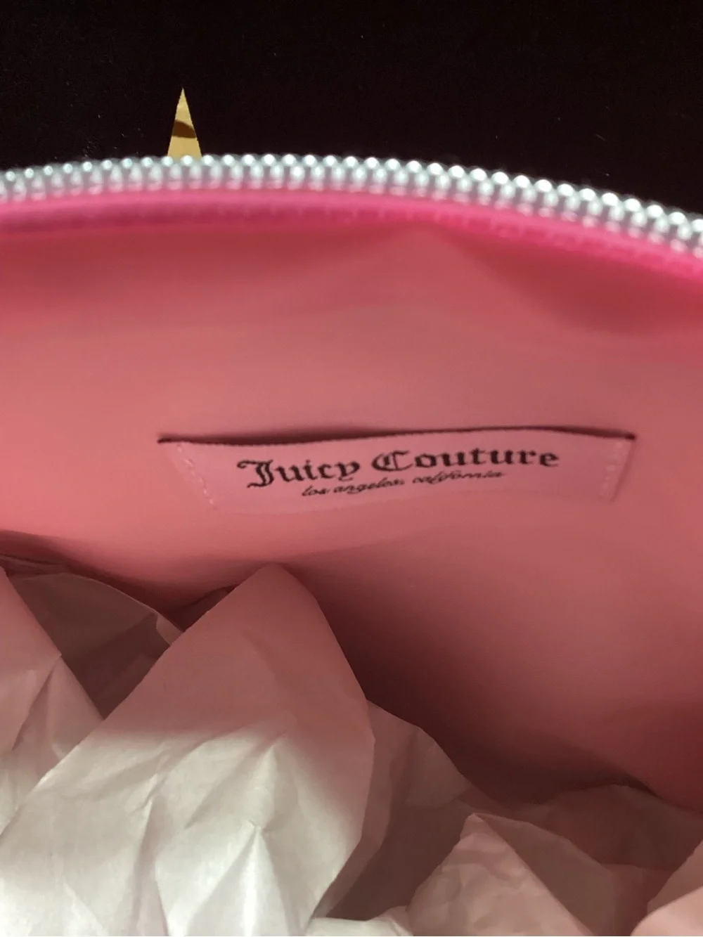 Juicy Couture Pink Strawberry Print Cosmetic Bag